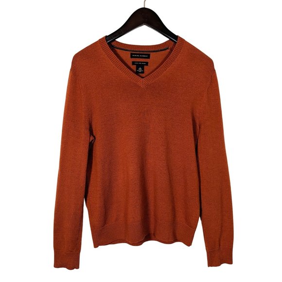Banana Republic Other - Men's Small Banana Republic 100% Extra Fine Merino Wool Sweater Burnt Orange